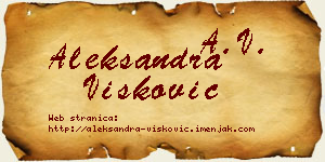 Aleksandra Višković vizit kartica